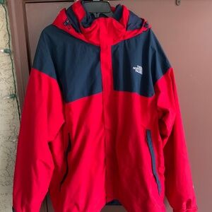 North Face Men’s Antora Triclimate Jacket in Red and black